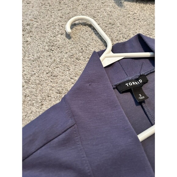 Torrid Crown Blue Studio Cupro Open Front Cardigan Plus Size 3 - Picture 7 of 9